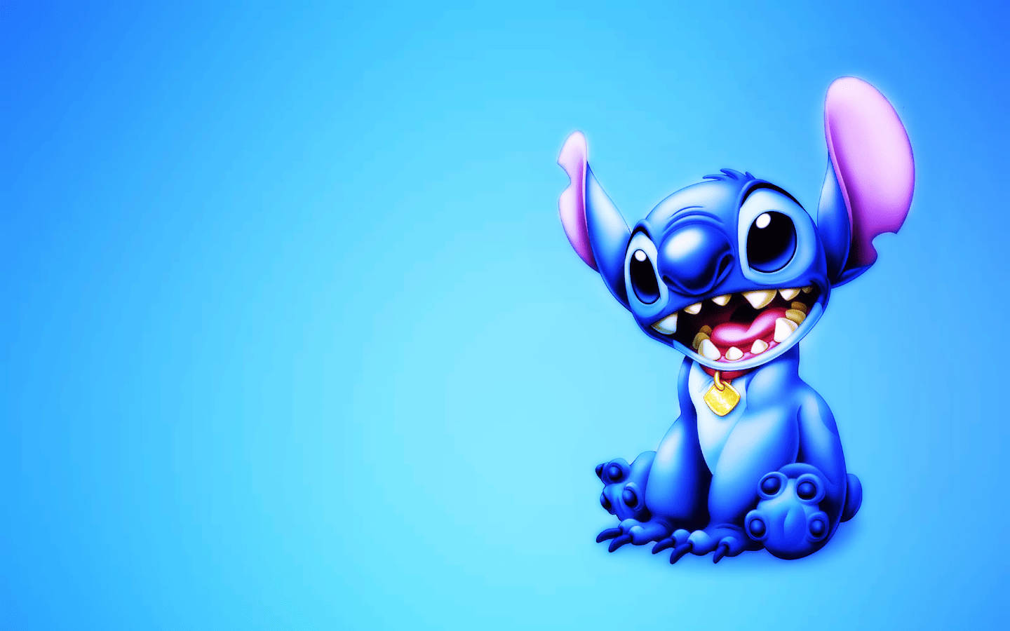 Cute Stitch With Big Ears Background