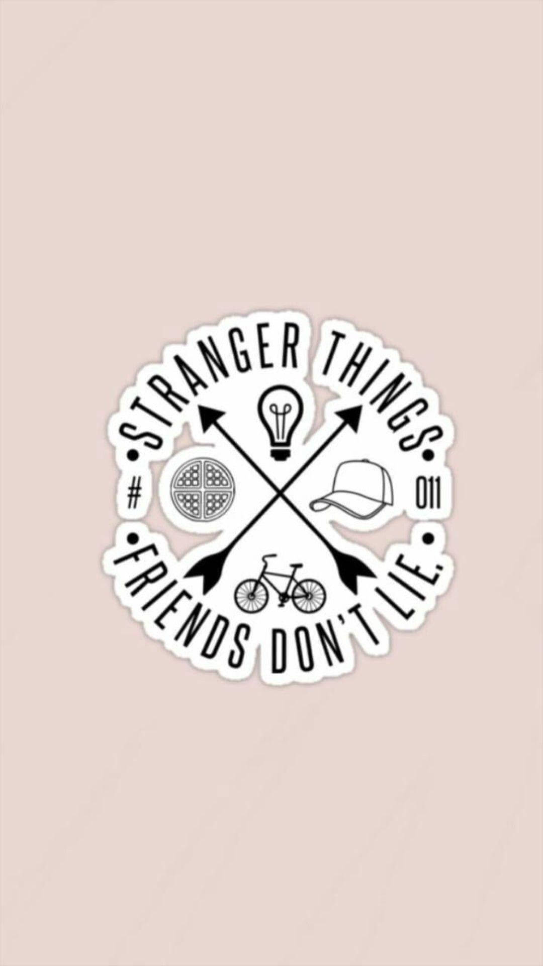 Cute Stranger Things Friends Don't Lie Icon Background