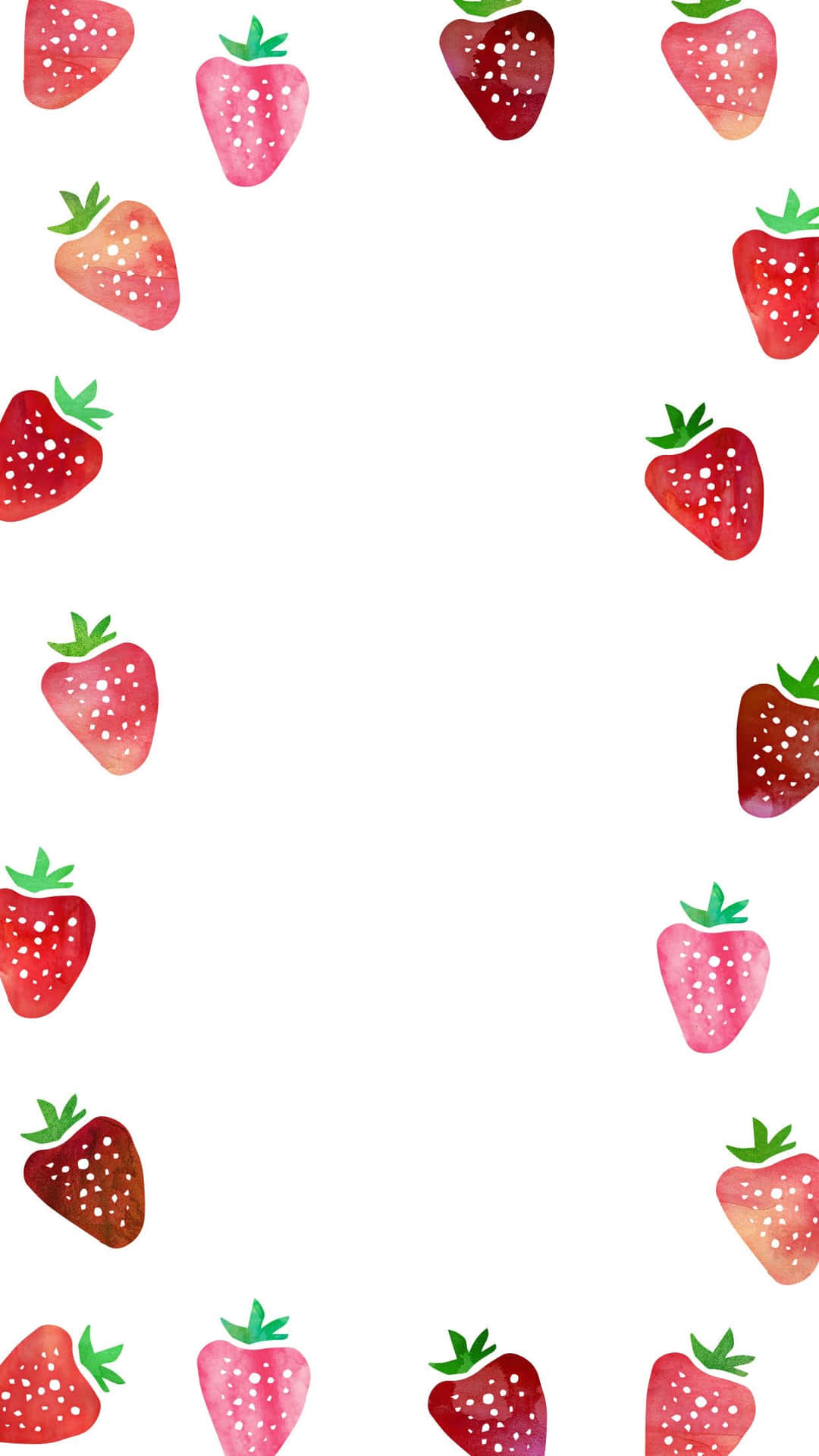 Cute Strawberry Frame Art Background