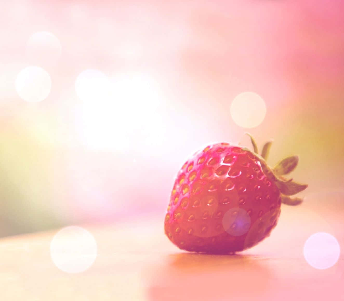 Cute Strawberry Pink Aesthetic Background