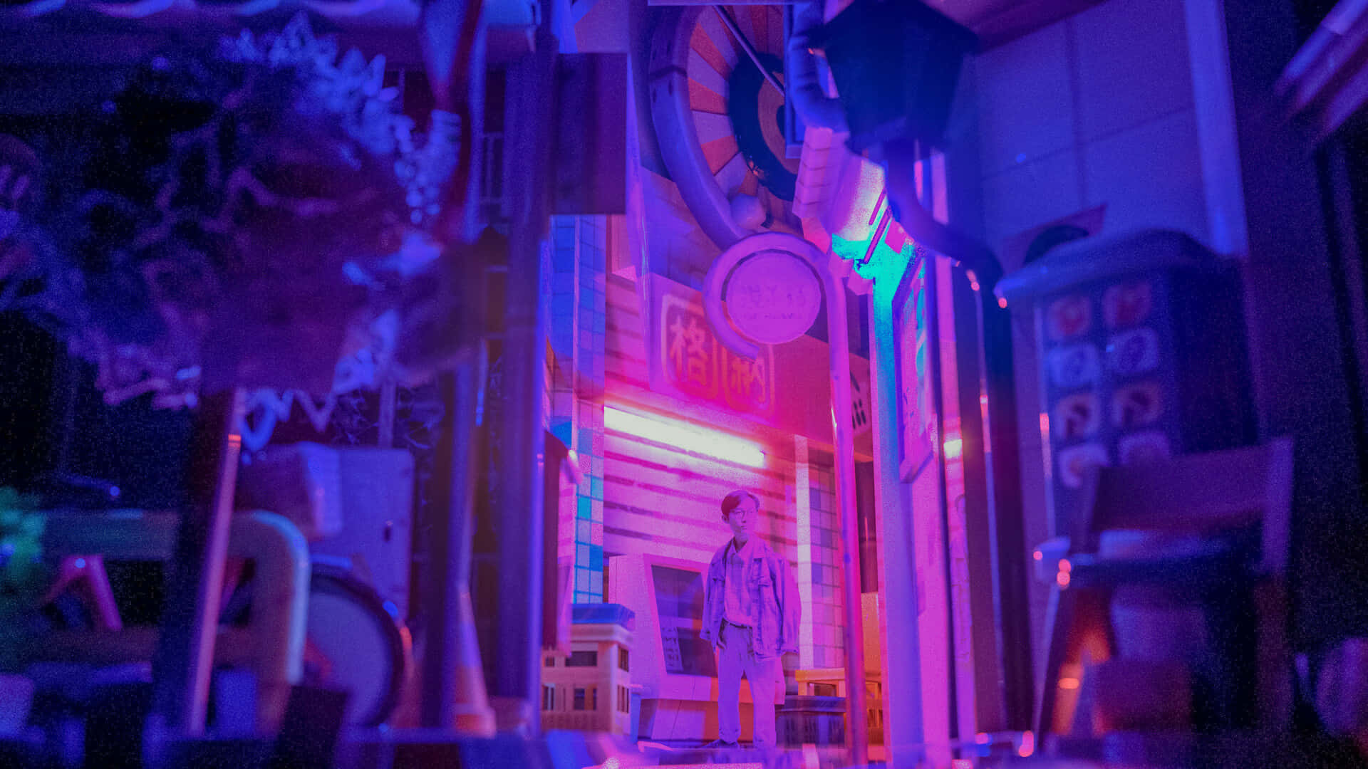 Cute Street Neon Lights Tumblr Laptop Background