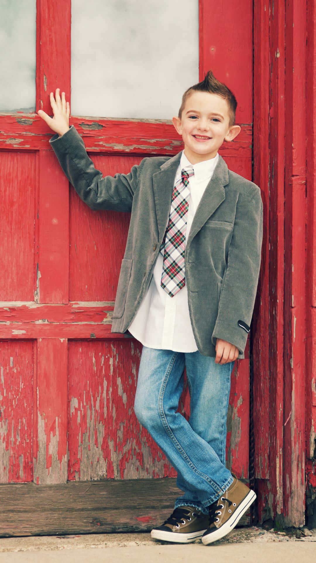 Cute Stylish Boy Wearing Suit