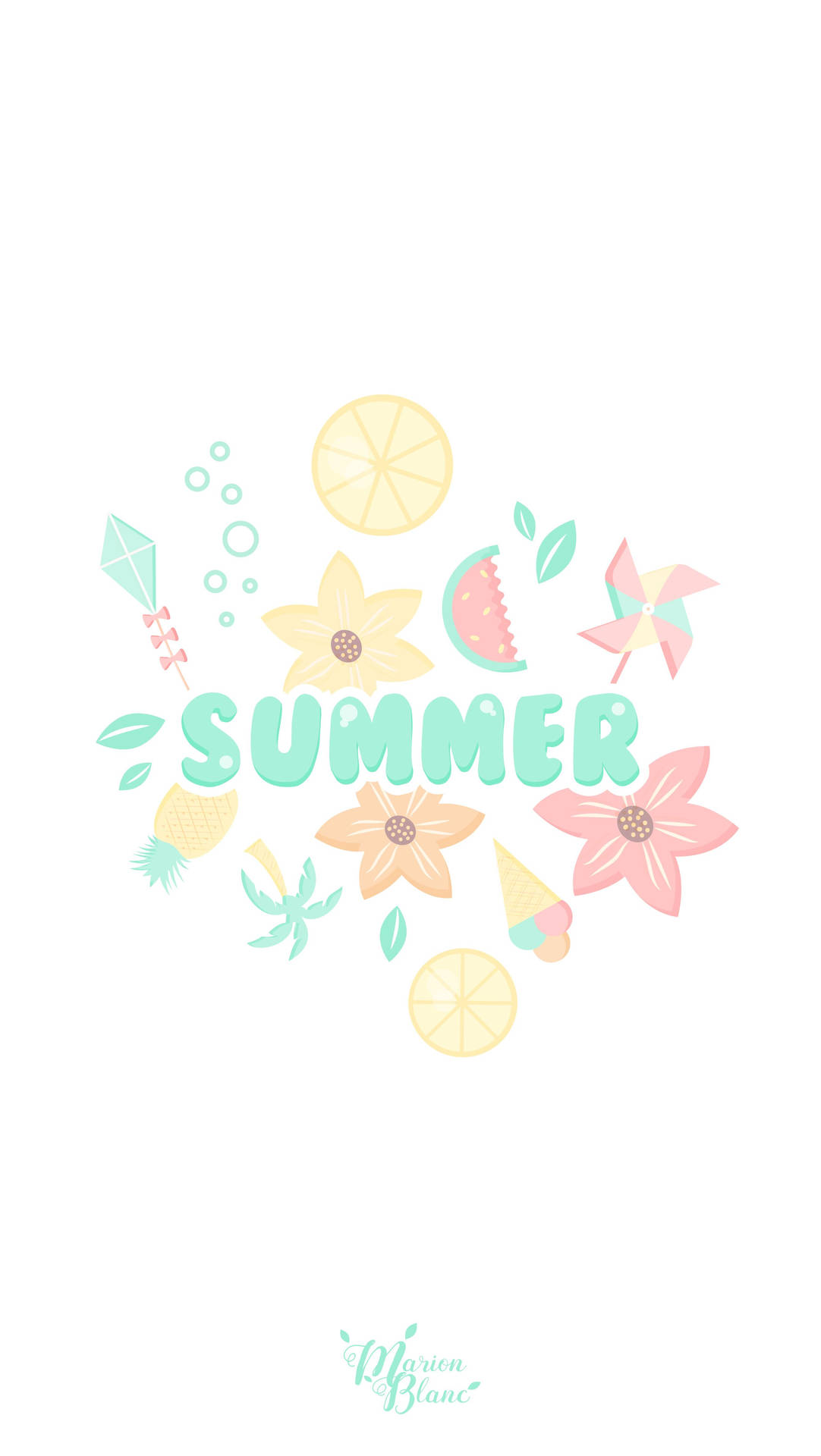 Cute Summer Art Background