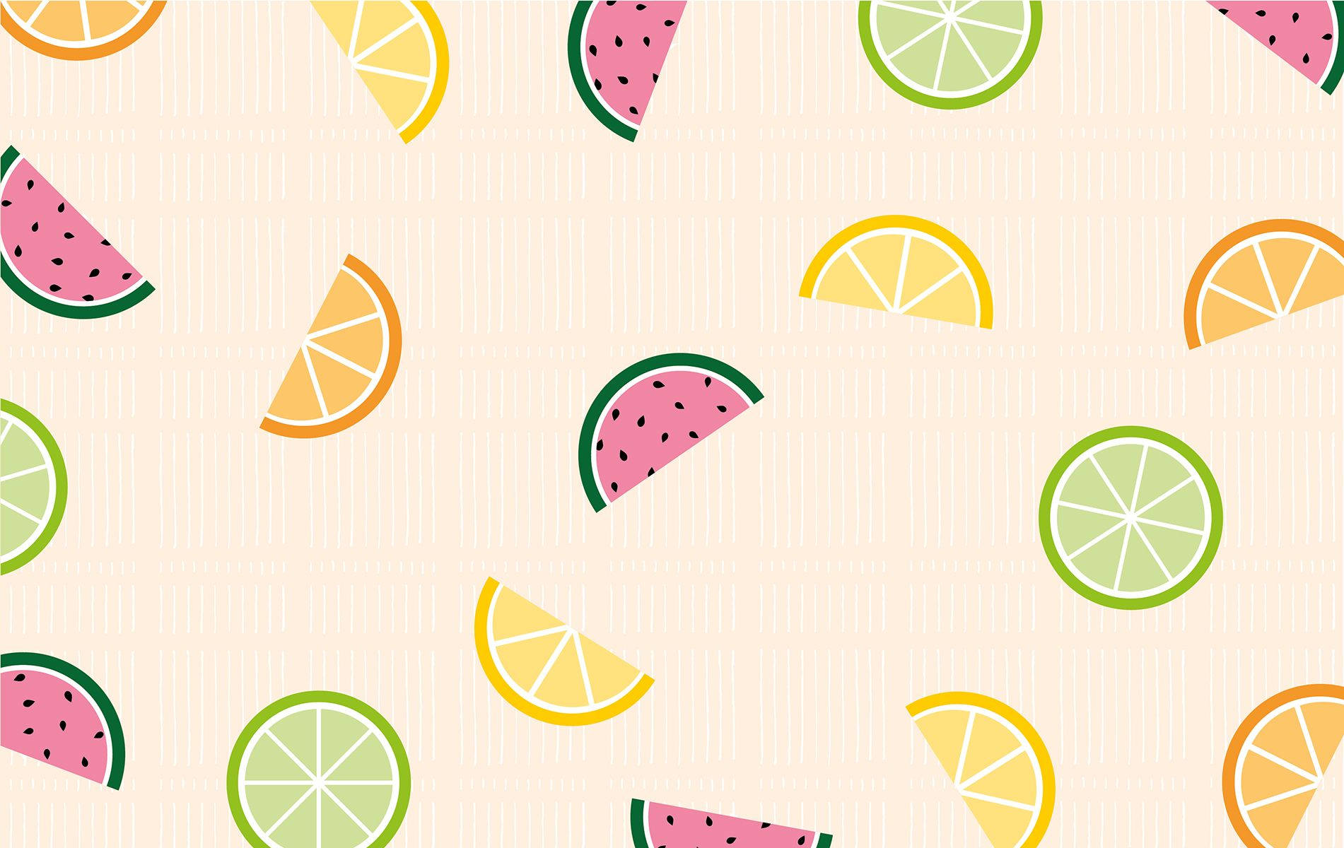Cute Summer Fruits Background