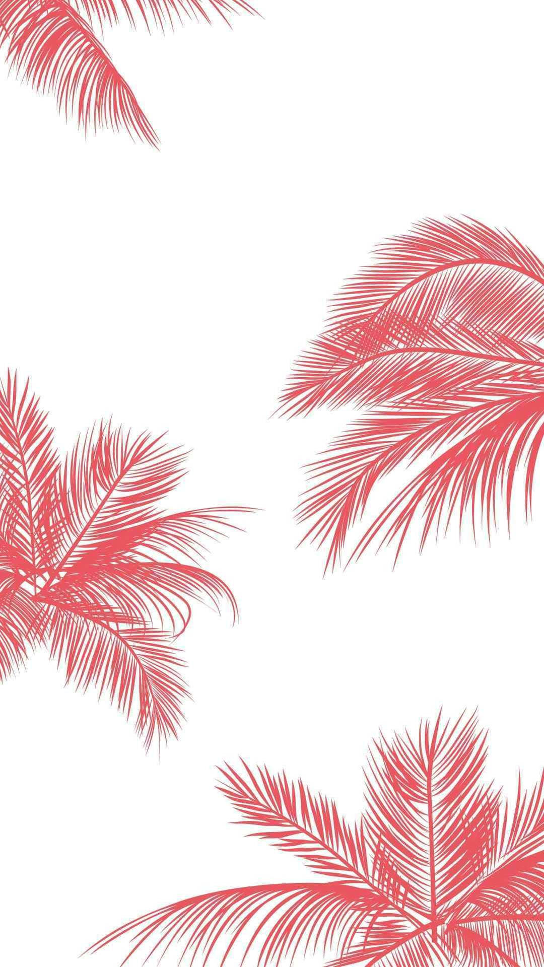 Cute Summer Pink Palm Trees Background