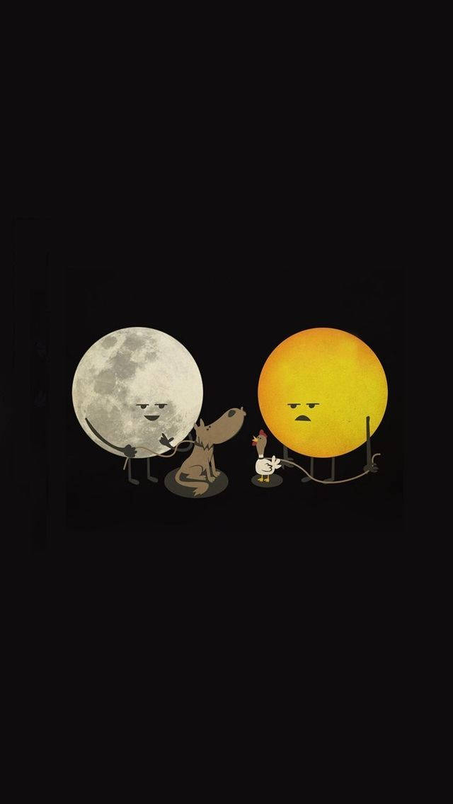 Cute Sun And Moon Vector Art Background