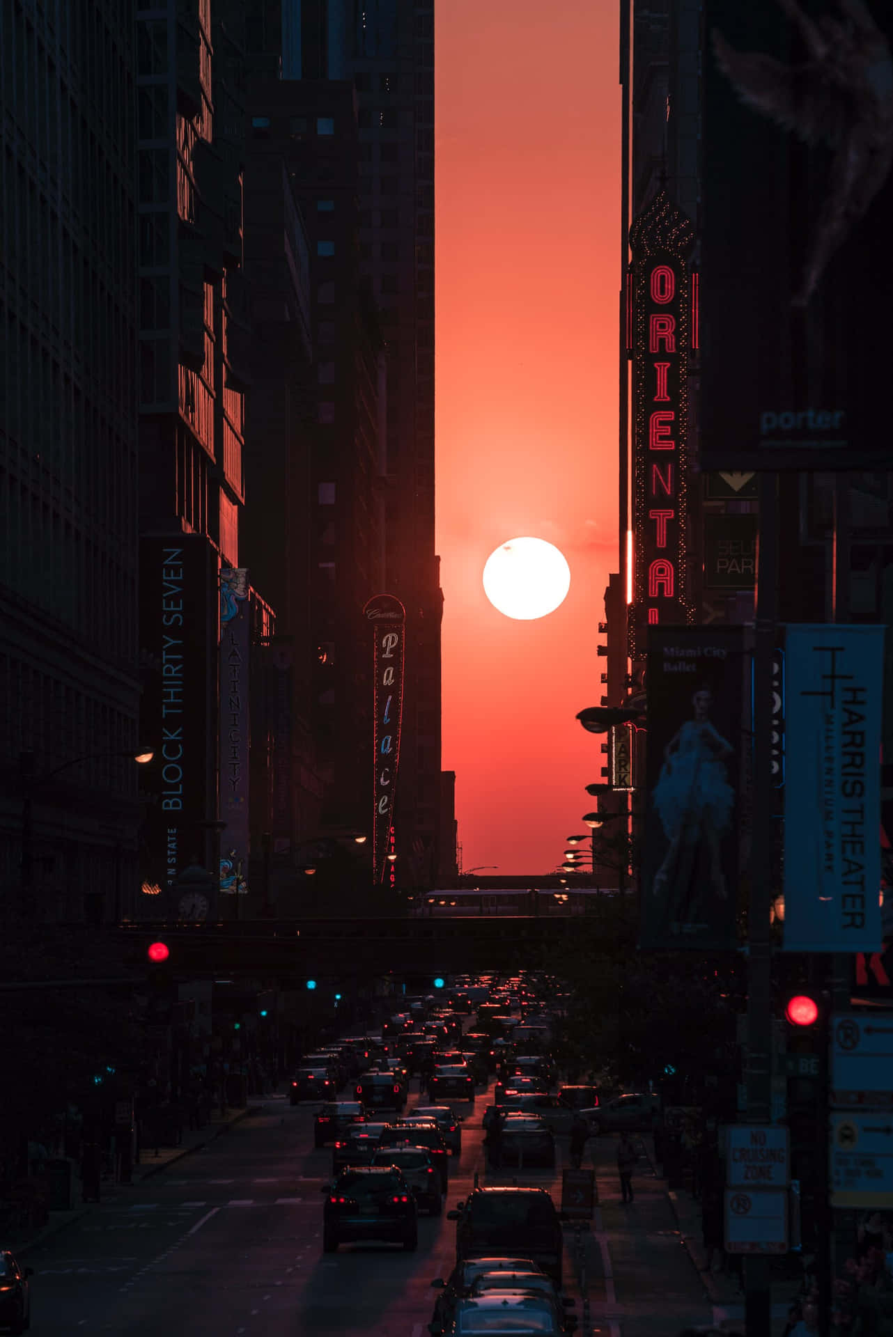 Cute Sunset With Warm Colors In The Sky