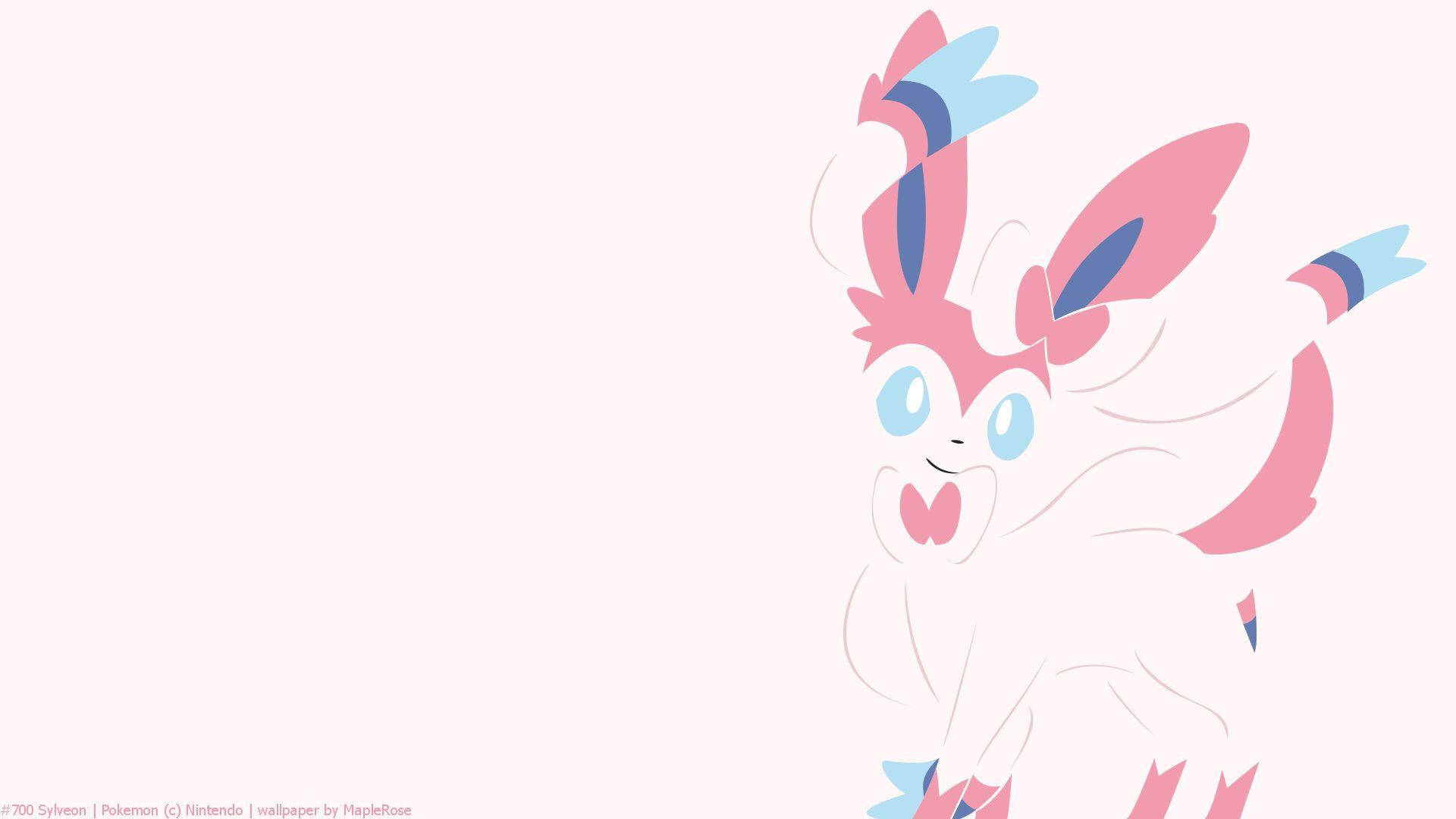 Cute Sylveon Surrounded By Soft, Clean Snow