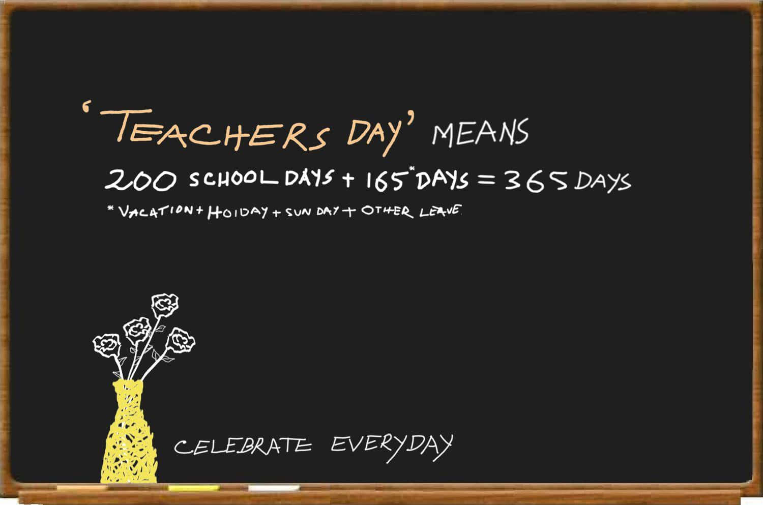 Cute Teachers Quote Background