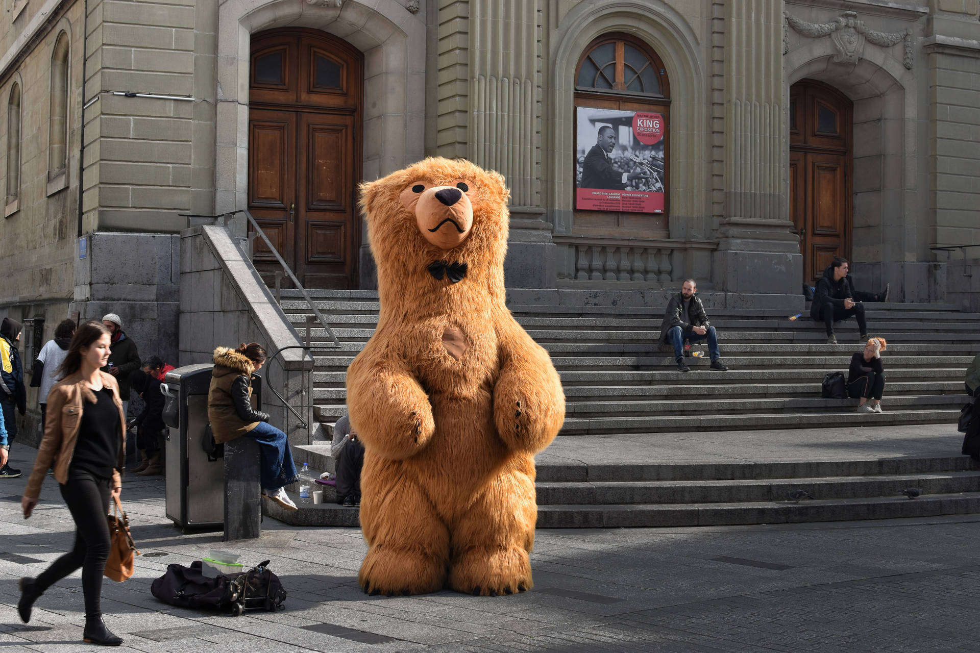 Cute Teddy Bear Mascot Background