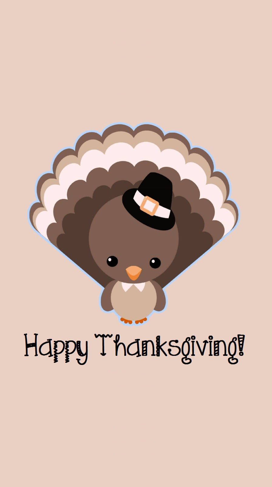 Cute Thanksgiving Aesthetic Turkey Background