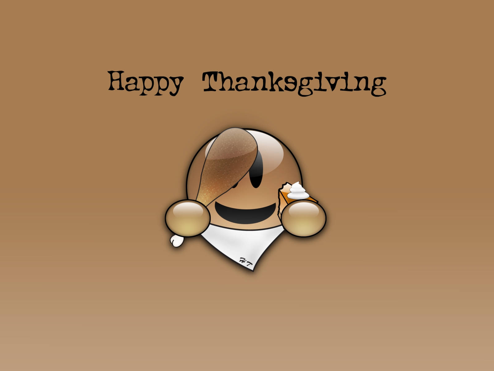 Cute Thanksgiving Brown Cupcake Background