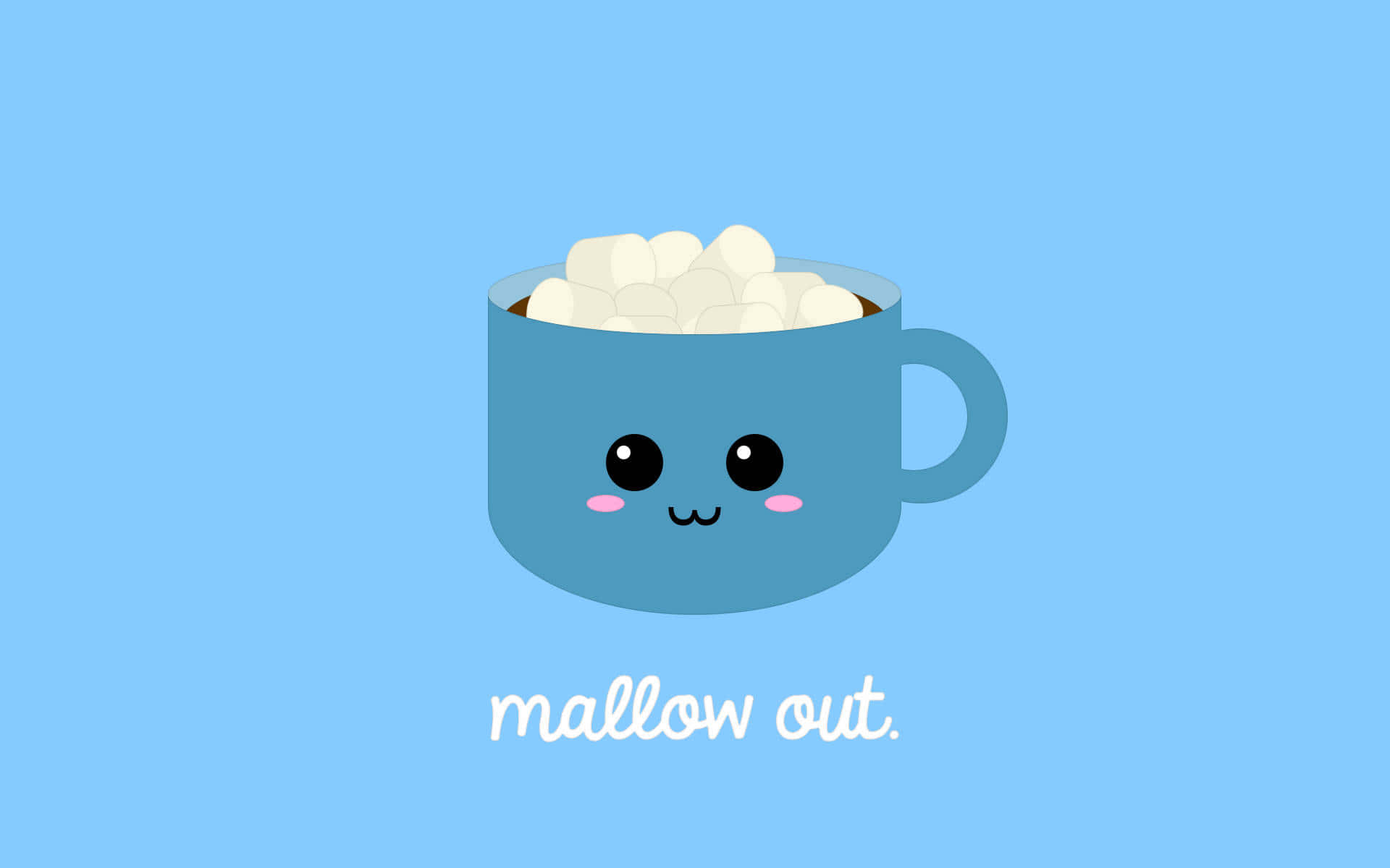 Cute Things Mug With Marshmallows Background