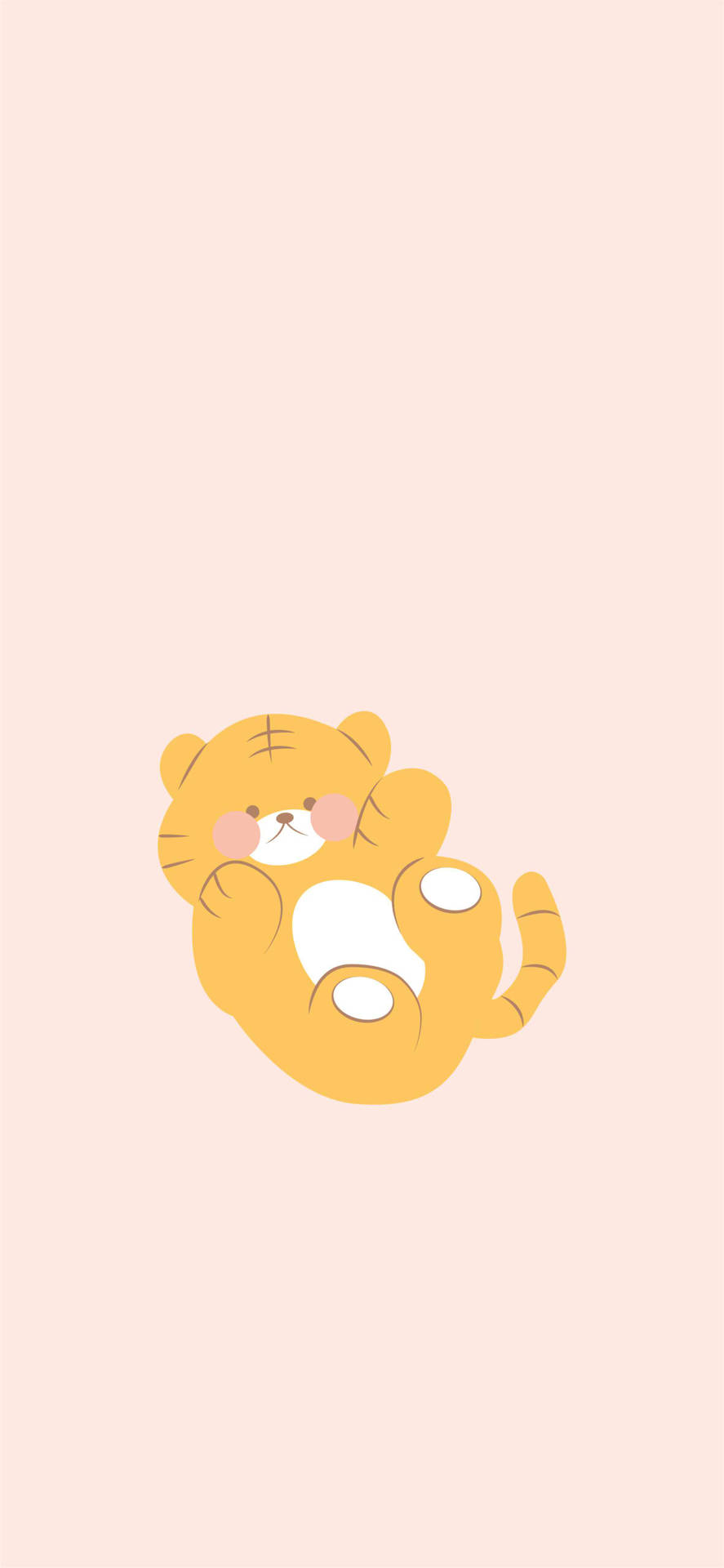 Cute Tiger Sticker Aesthetic Phone Background