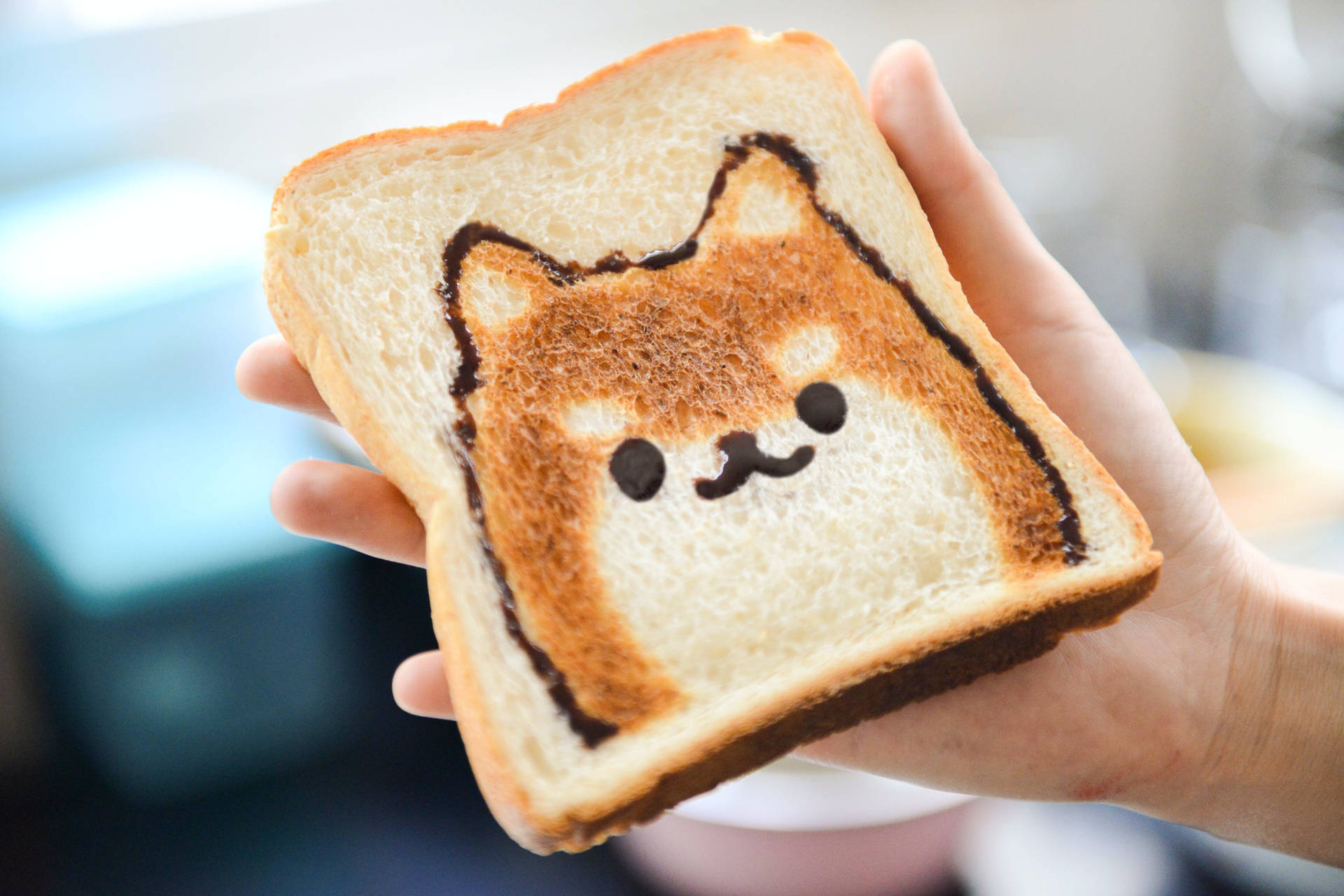 Cute Toast Art Background