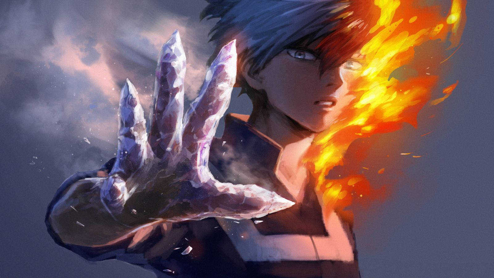 Cute Todoroki With Ice-cold Hands Background