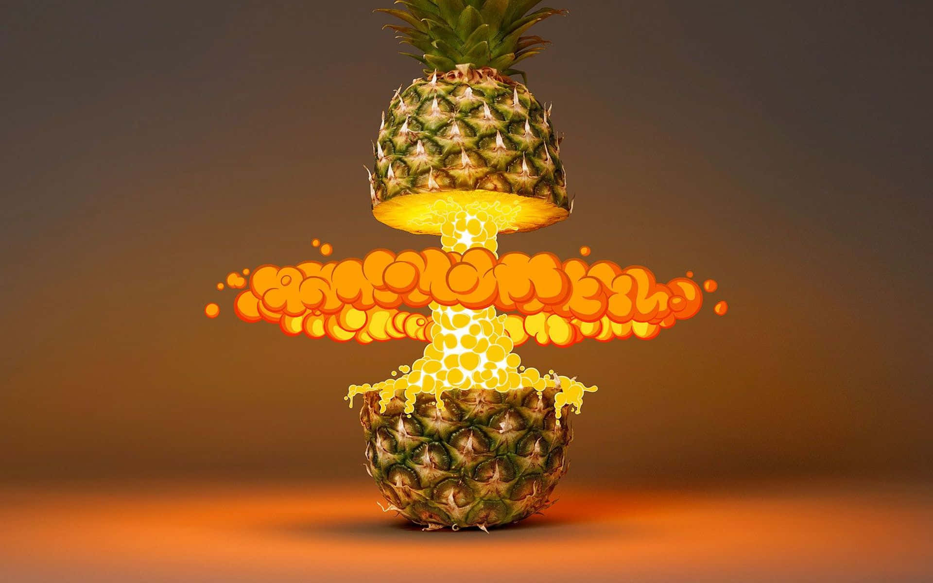 Cute Tropical Pineapple Fruit Bomb Background