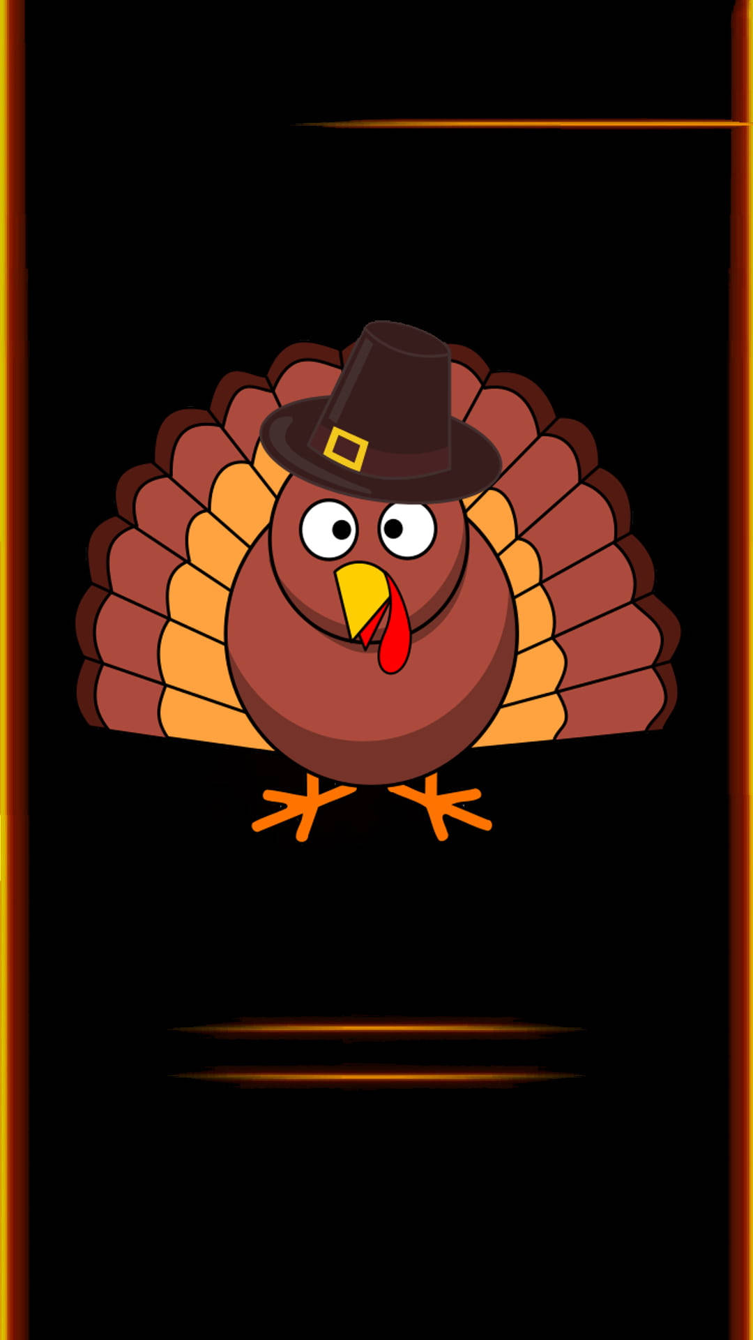 Cute Turkey Drawing Thanksgiving Iphone Background