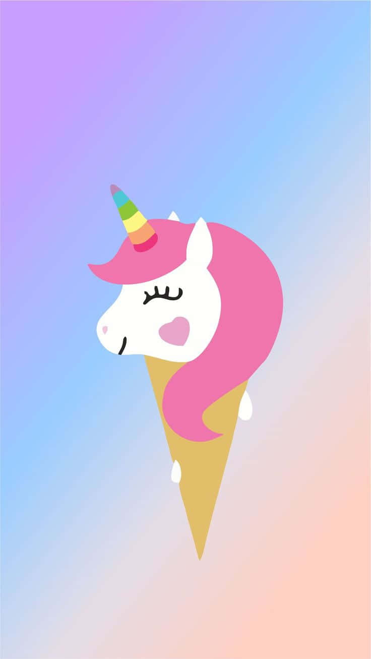 Cute Unicorn With Colorful Mane