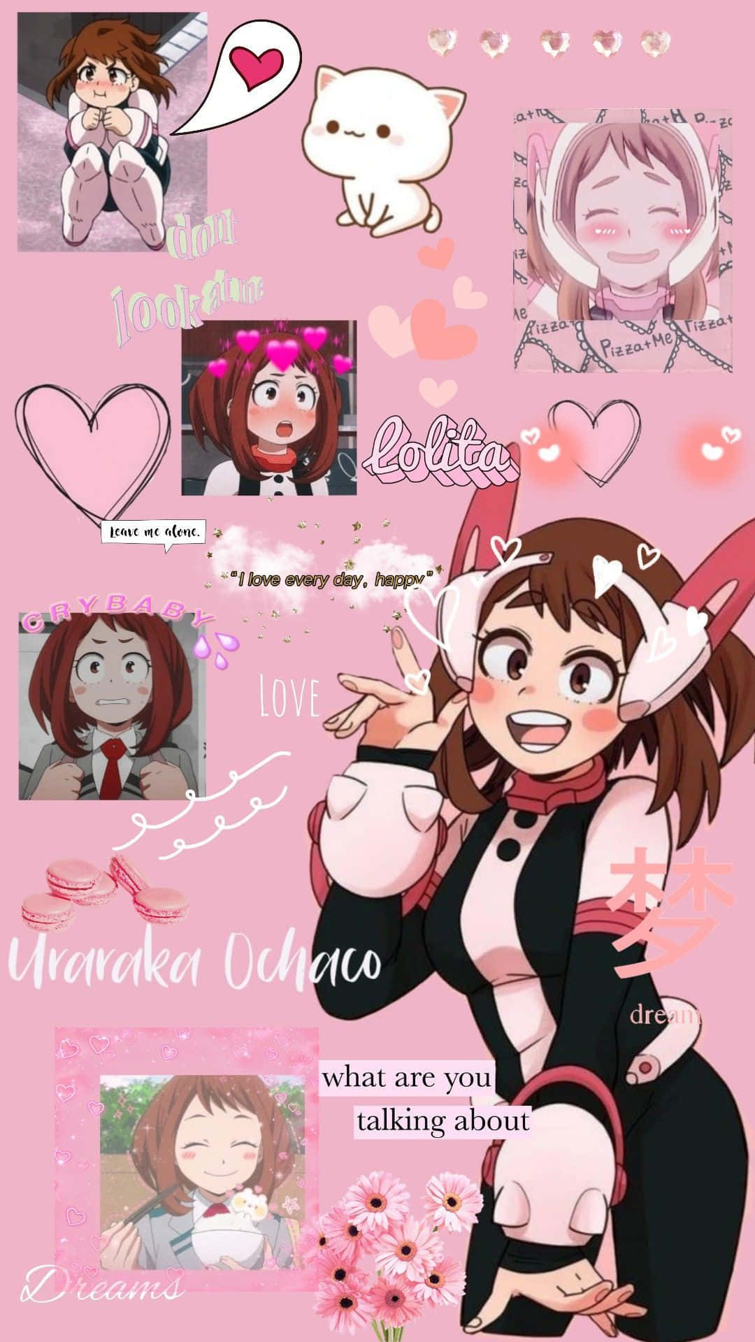 Cute Uraraka Aesthetic Cell Phone Background