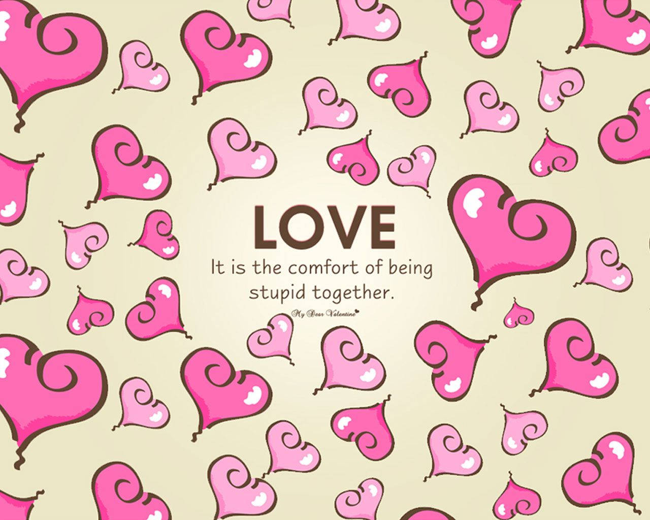 Cute Valentine's Day Love Quote Background