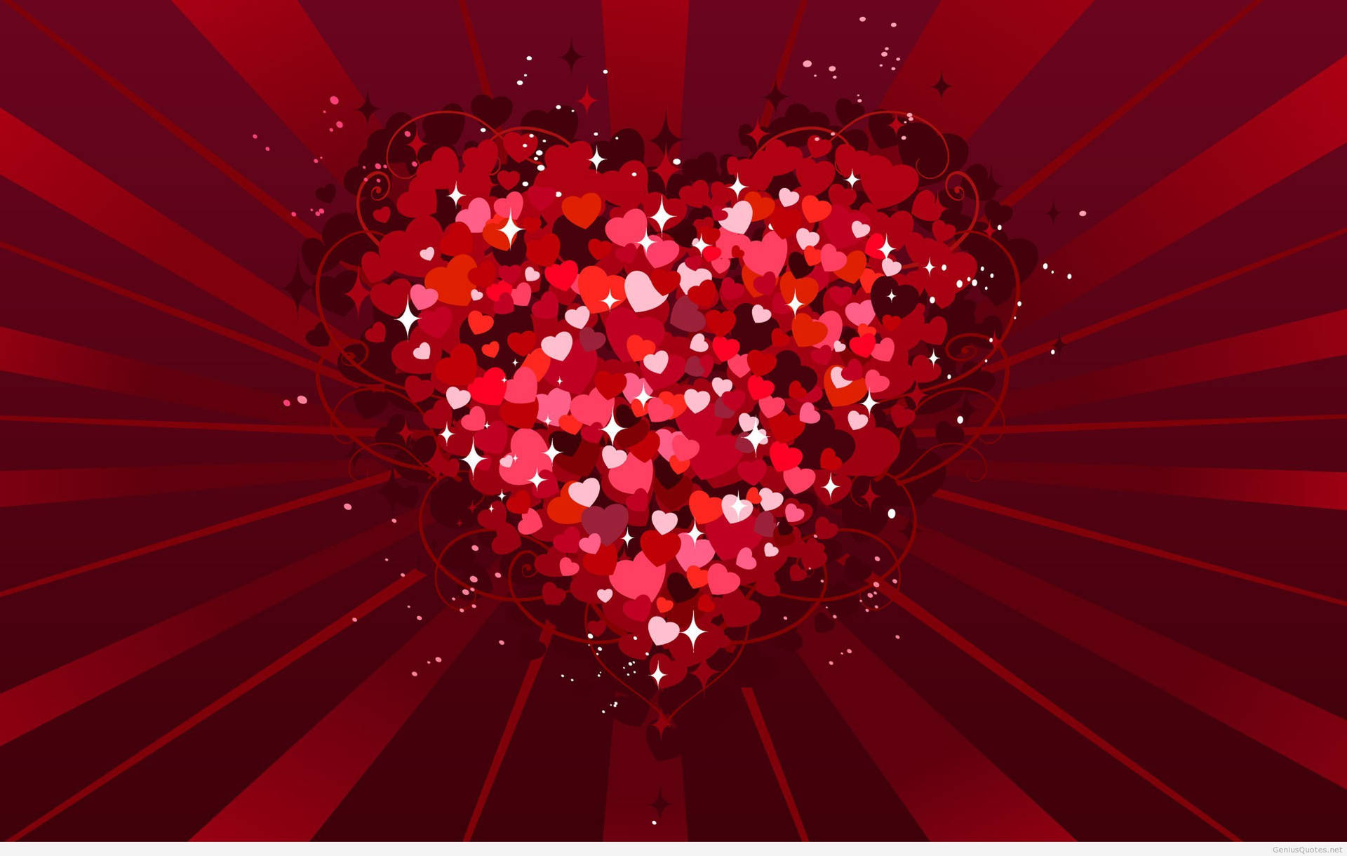 Cute Valentine's Day Red Heart Background