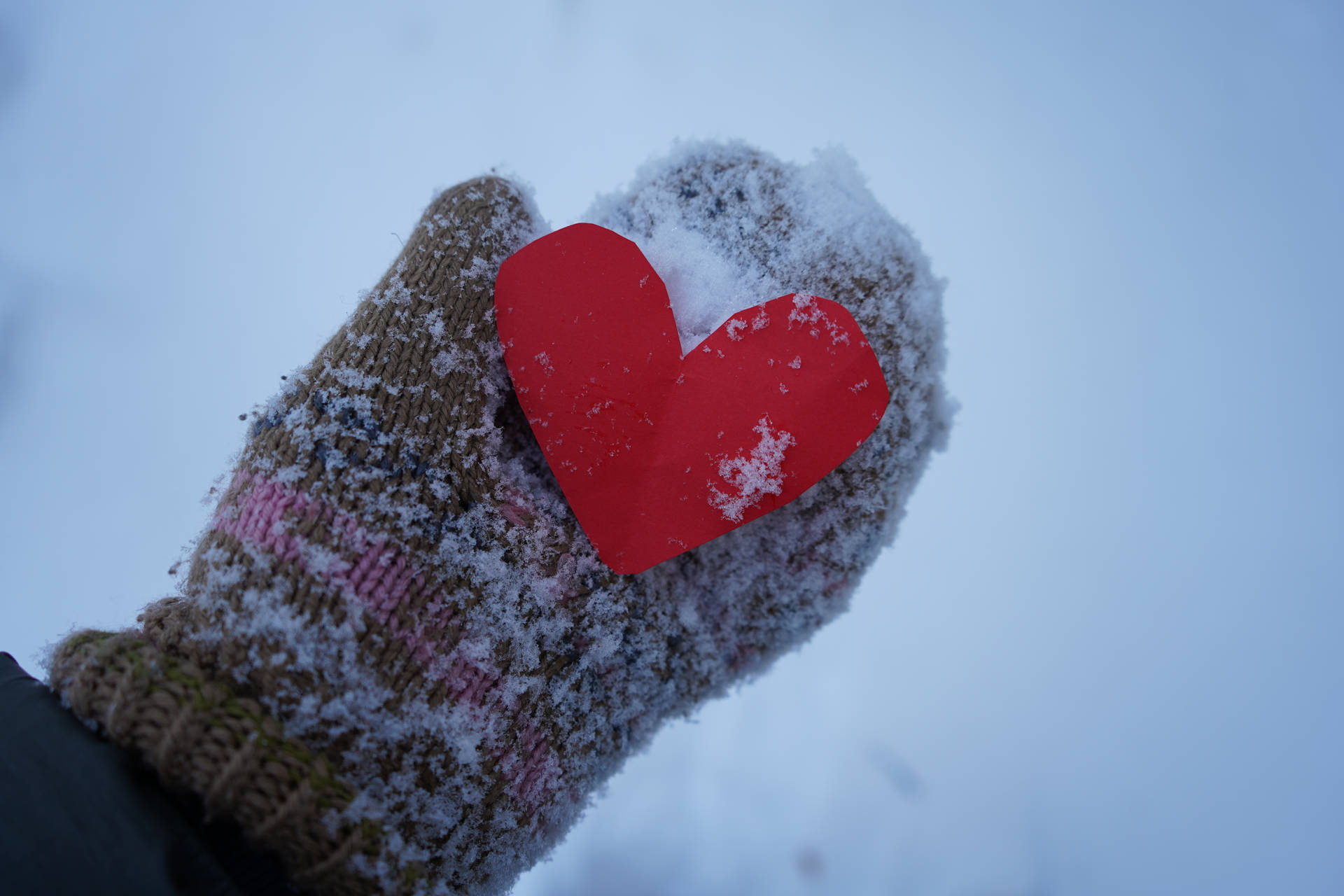 Cute Valentine's Day Snow Heart