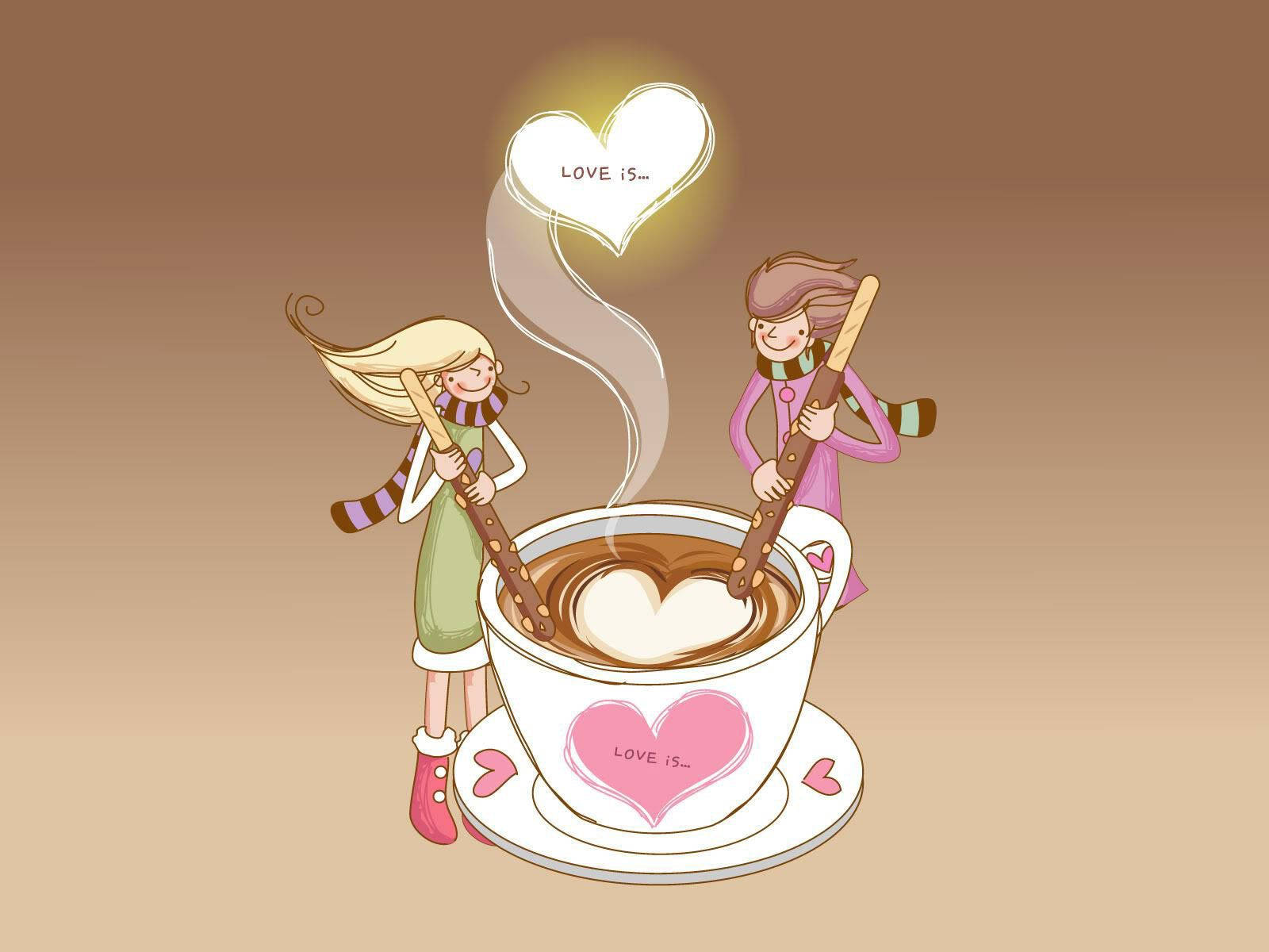 Cute Valentine's Day Sweet Coffee