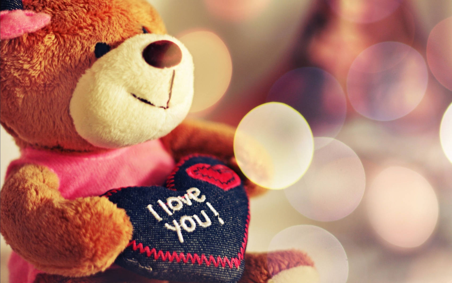 Cute Valentine's Day Teddy Bear Background