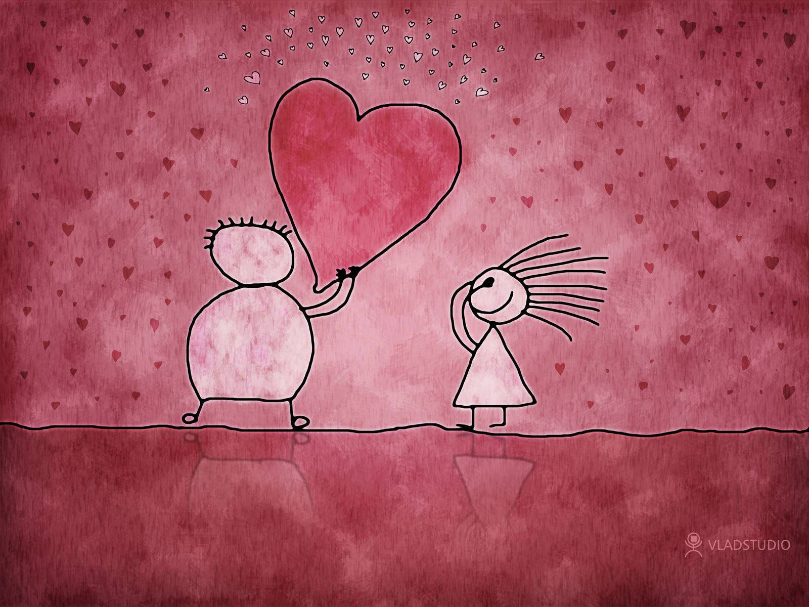 Cute Valentine's Lover Desktop Background