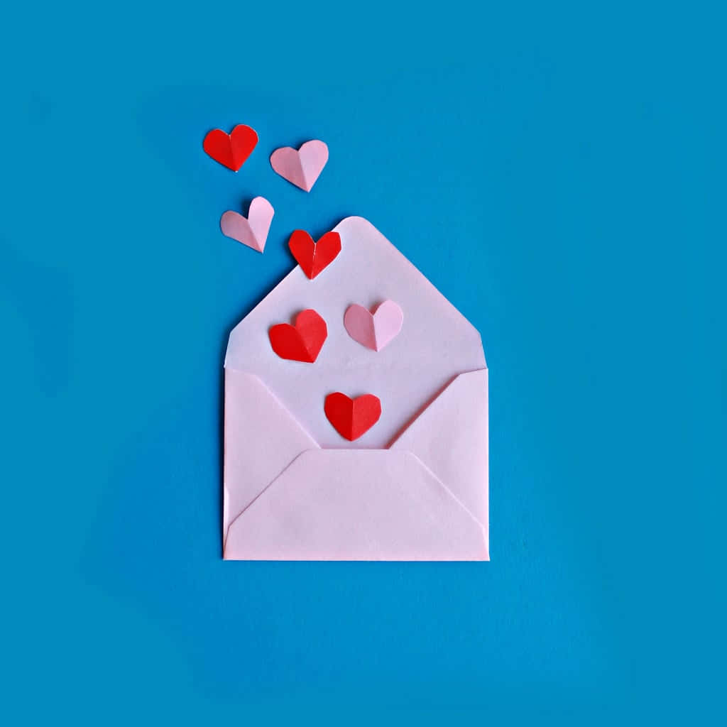 Cute Valentines Day Love Letter Envelope Background