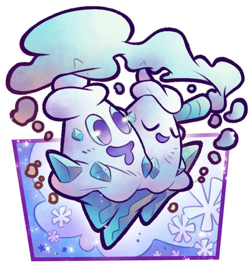 Cute Vanilluxe Pokemon Fanart Background