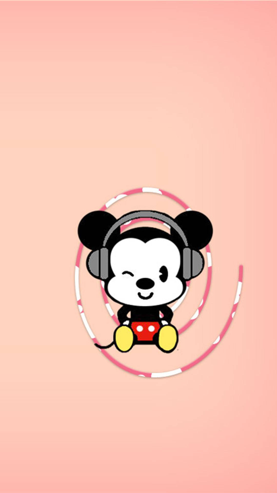 Cute Version Mickey Mouse Iphone Background