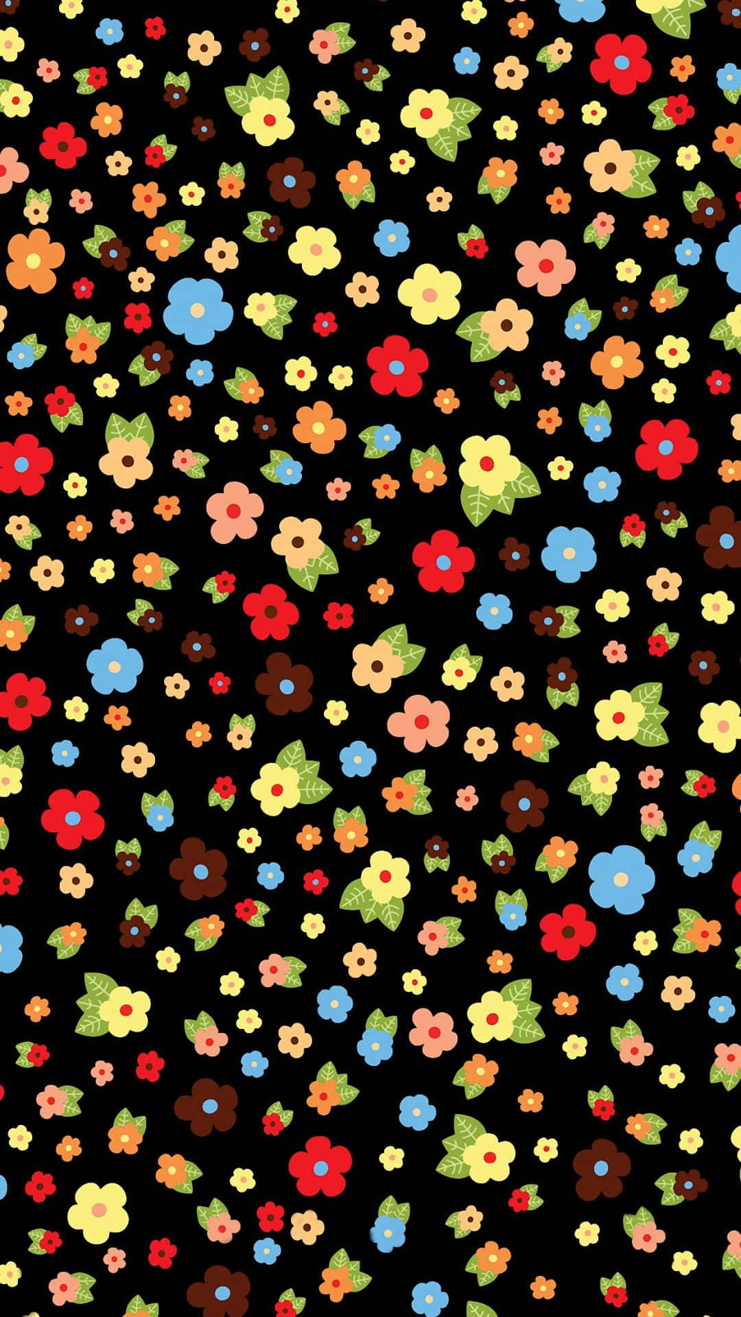 Cute Vibrant Flowers Pattern Background
