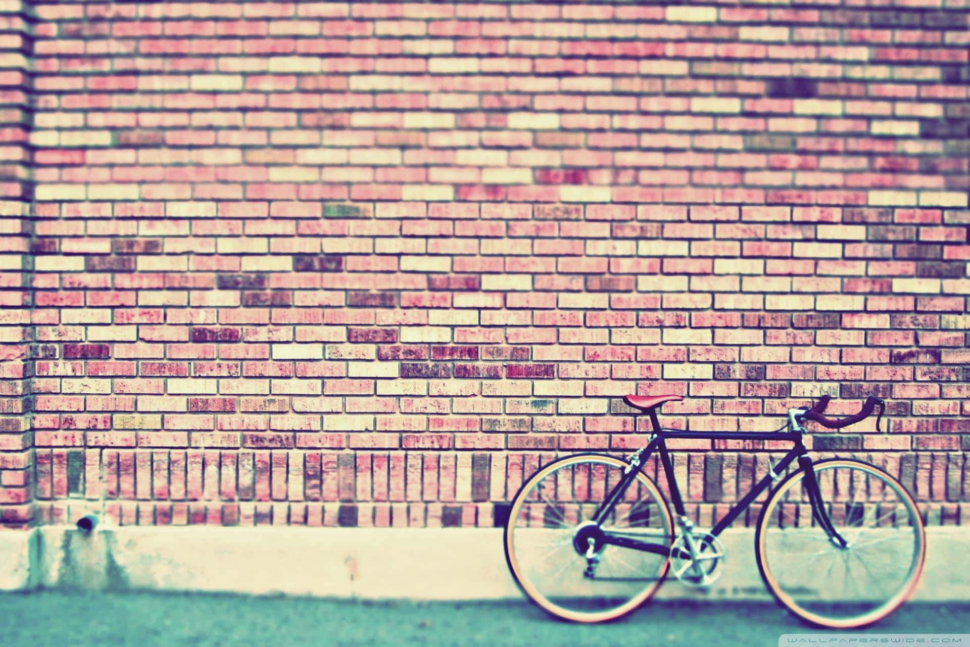 Cute Vintage Bike Parked Background