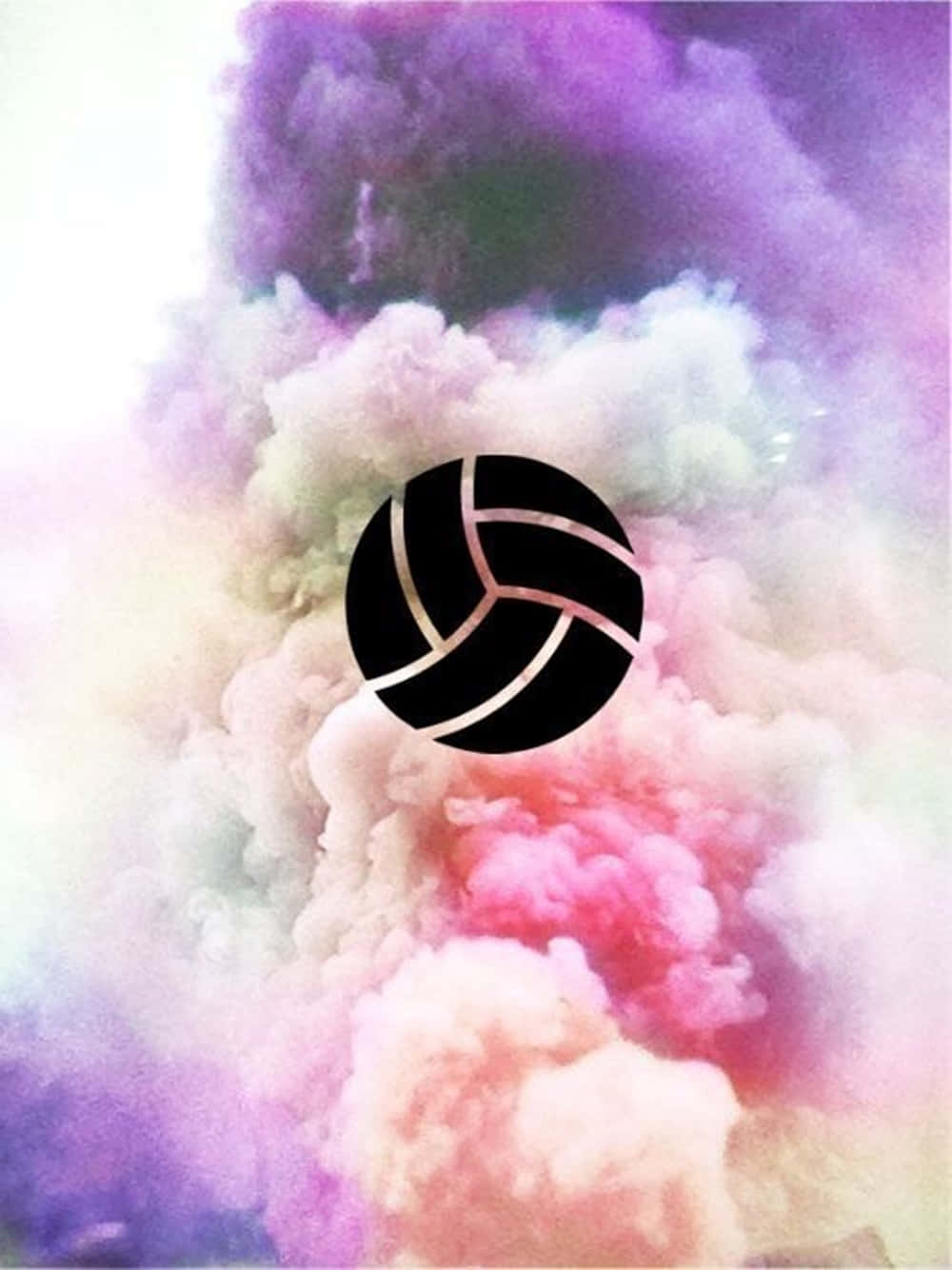 Cute Volleyball Smoke Background