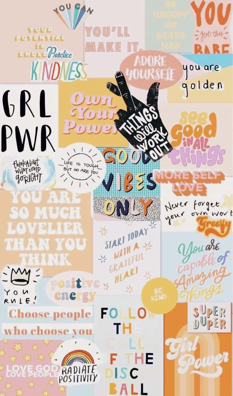 Cute Vsco Aesthetic Pastel Collage Background