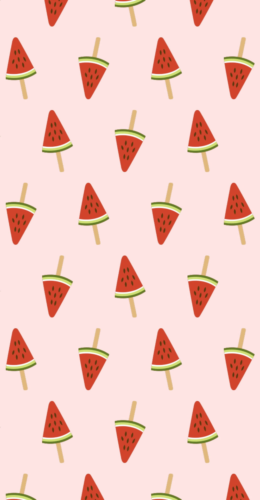 Cute Watermelon Popsicle Art Background