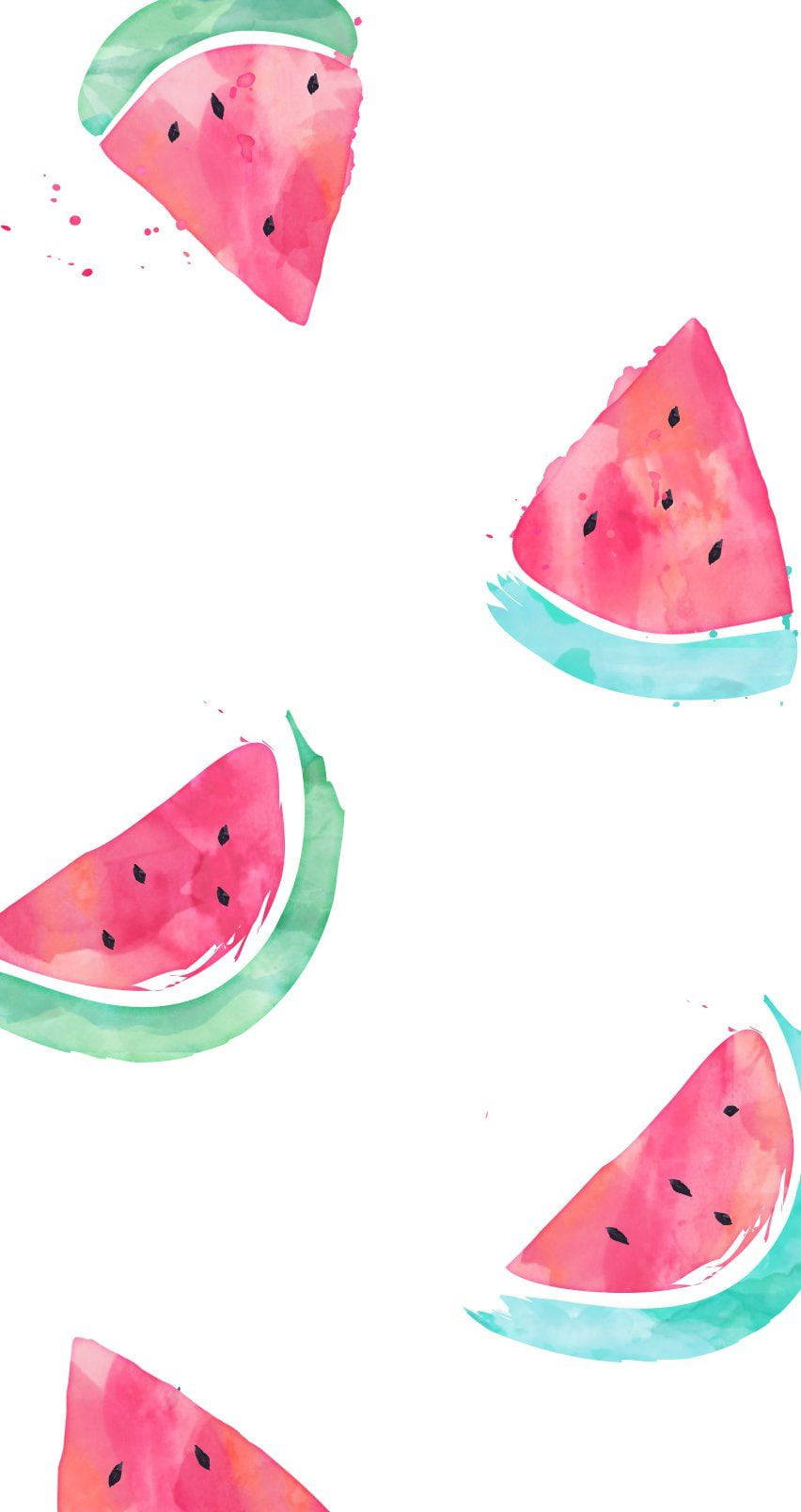 Cute Watermelon Watercolor Art Background