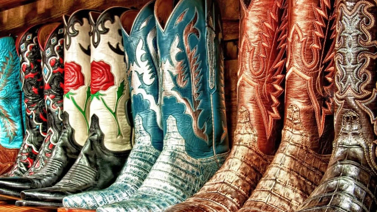 Cute Western Styles Boots Background