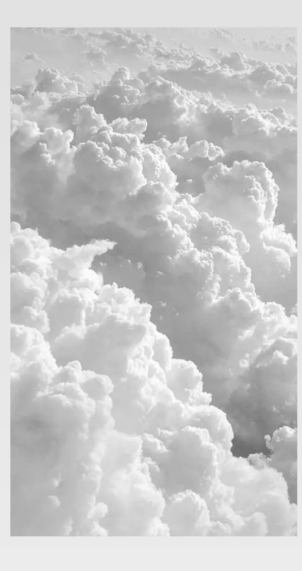 Cute White Aesthetic Fluffy Clouds Background