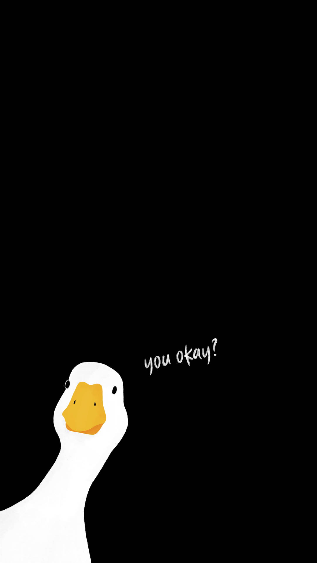 Cute White Duck Android Phone Background