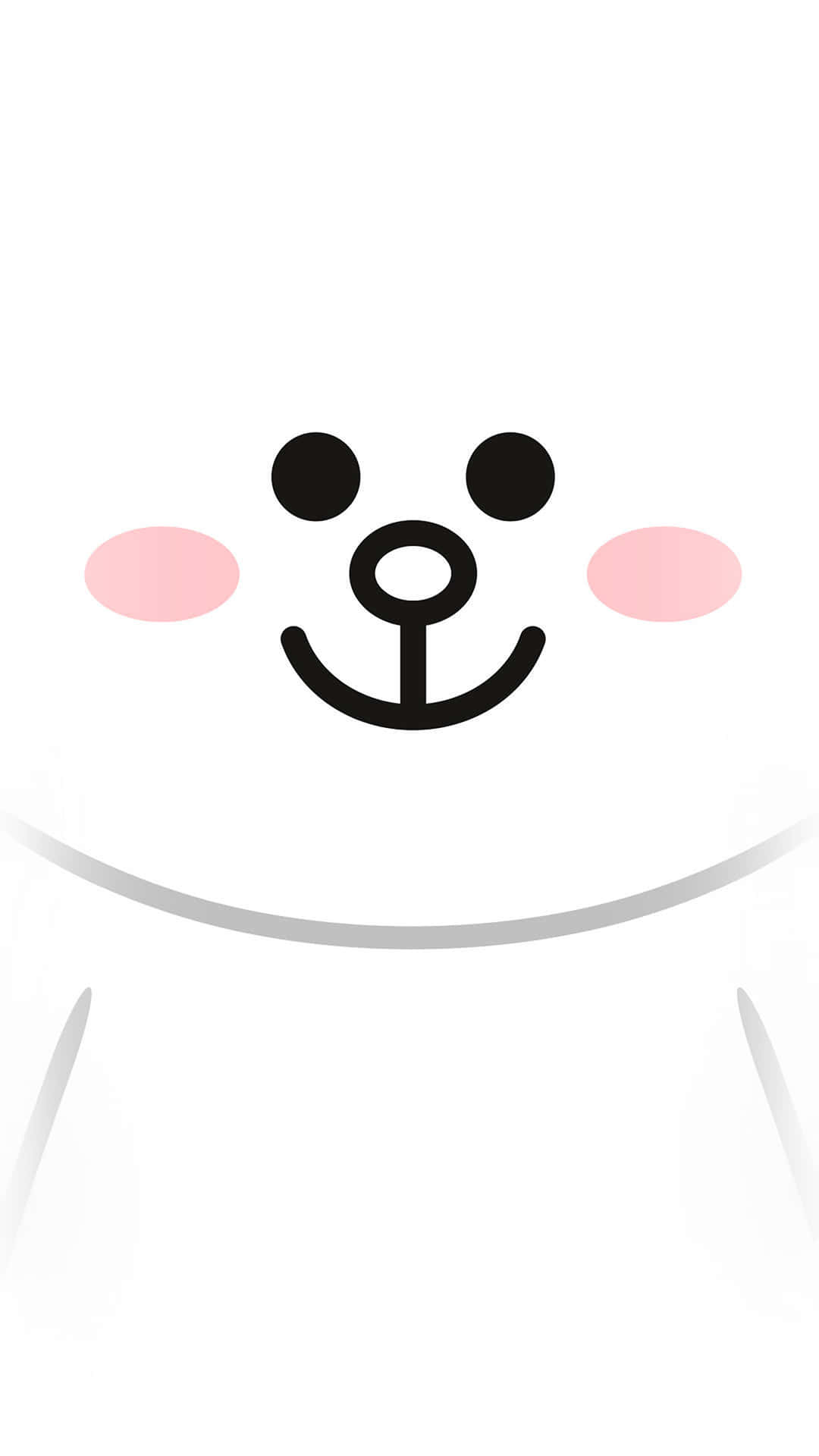 Cute White Line Cony Background