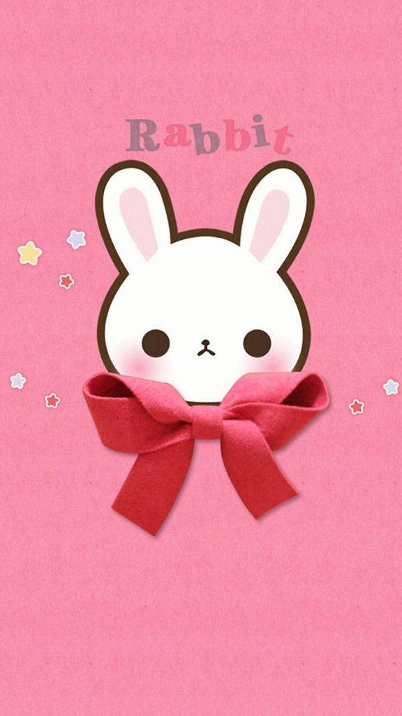 Cute White Rabbit Android Phone Background