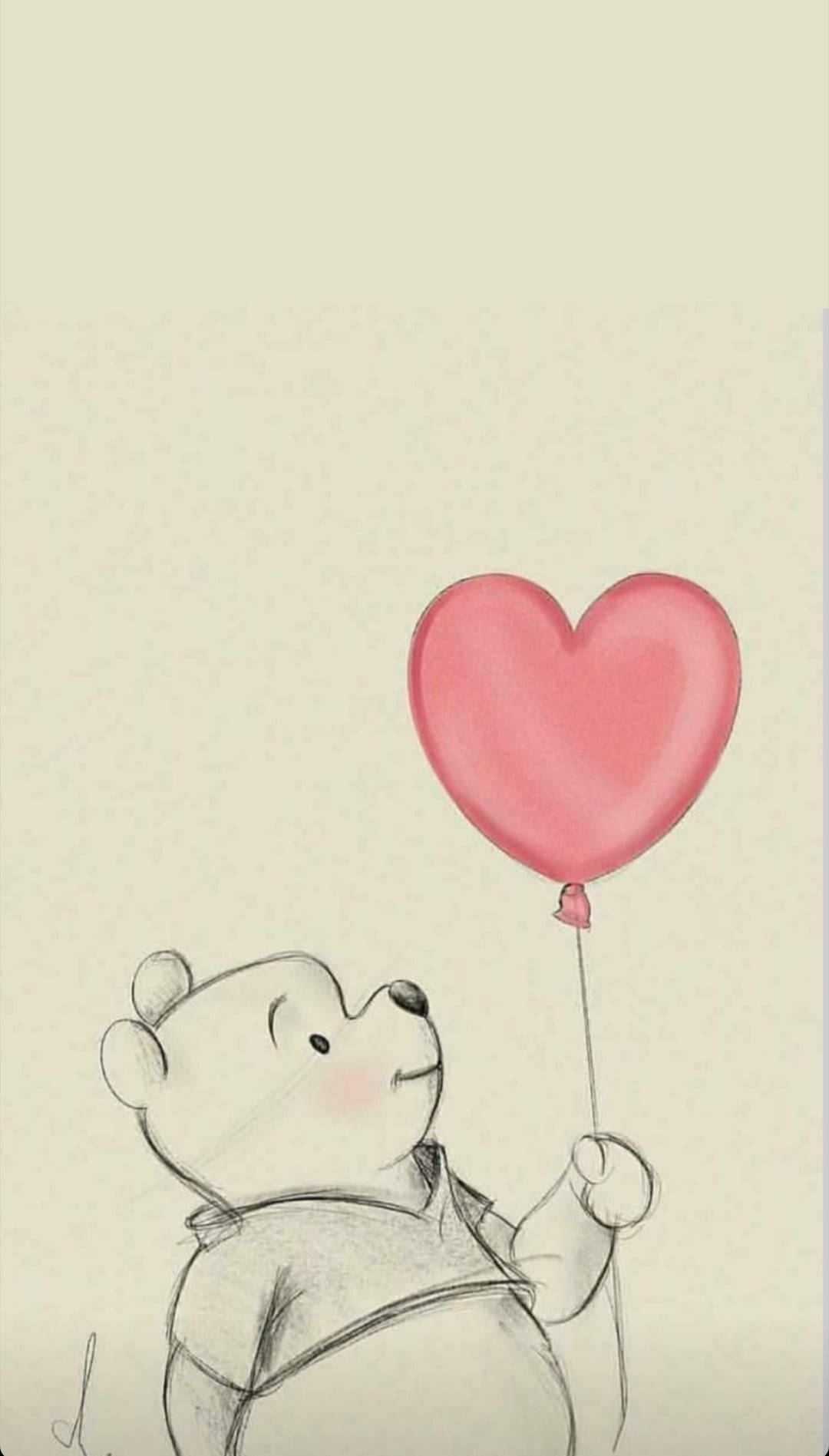 Cute Winnie The Pooh Heart Balloon