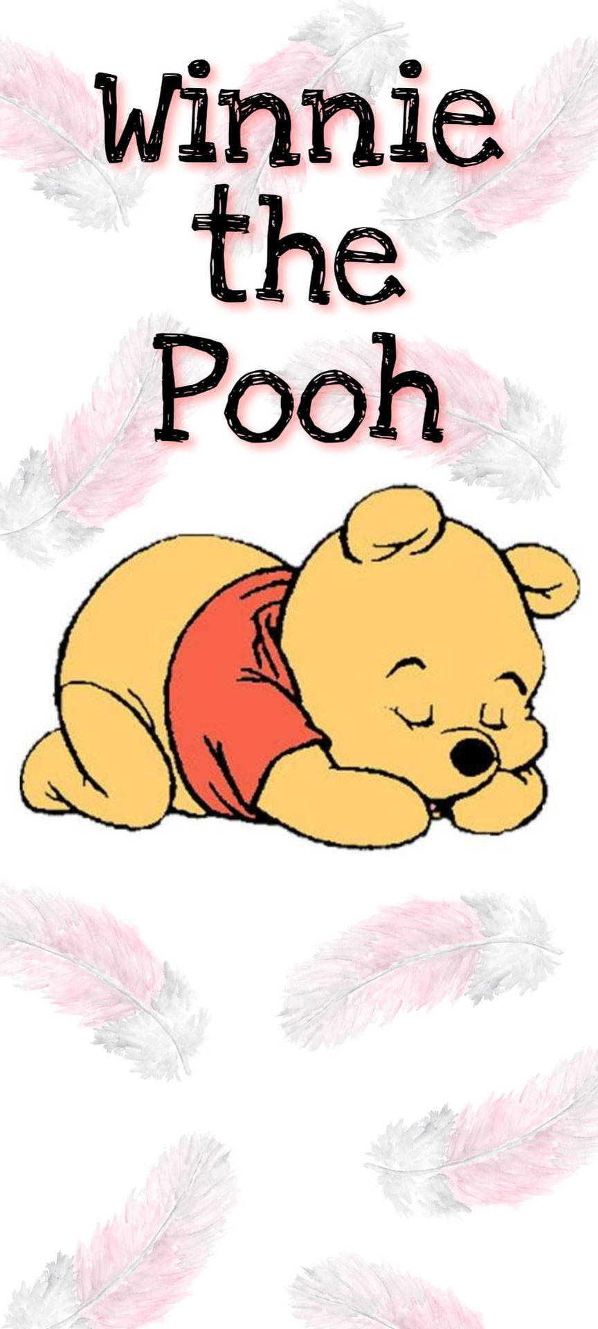 Cute Winnie The Pooh Iphone Feathers Background