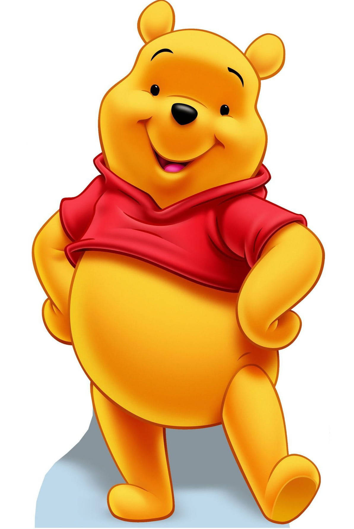 Cute Winnie The Pooh Iphone Happy White Background Background