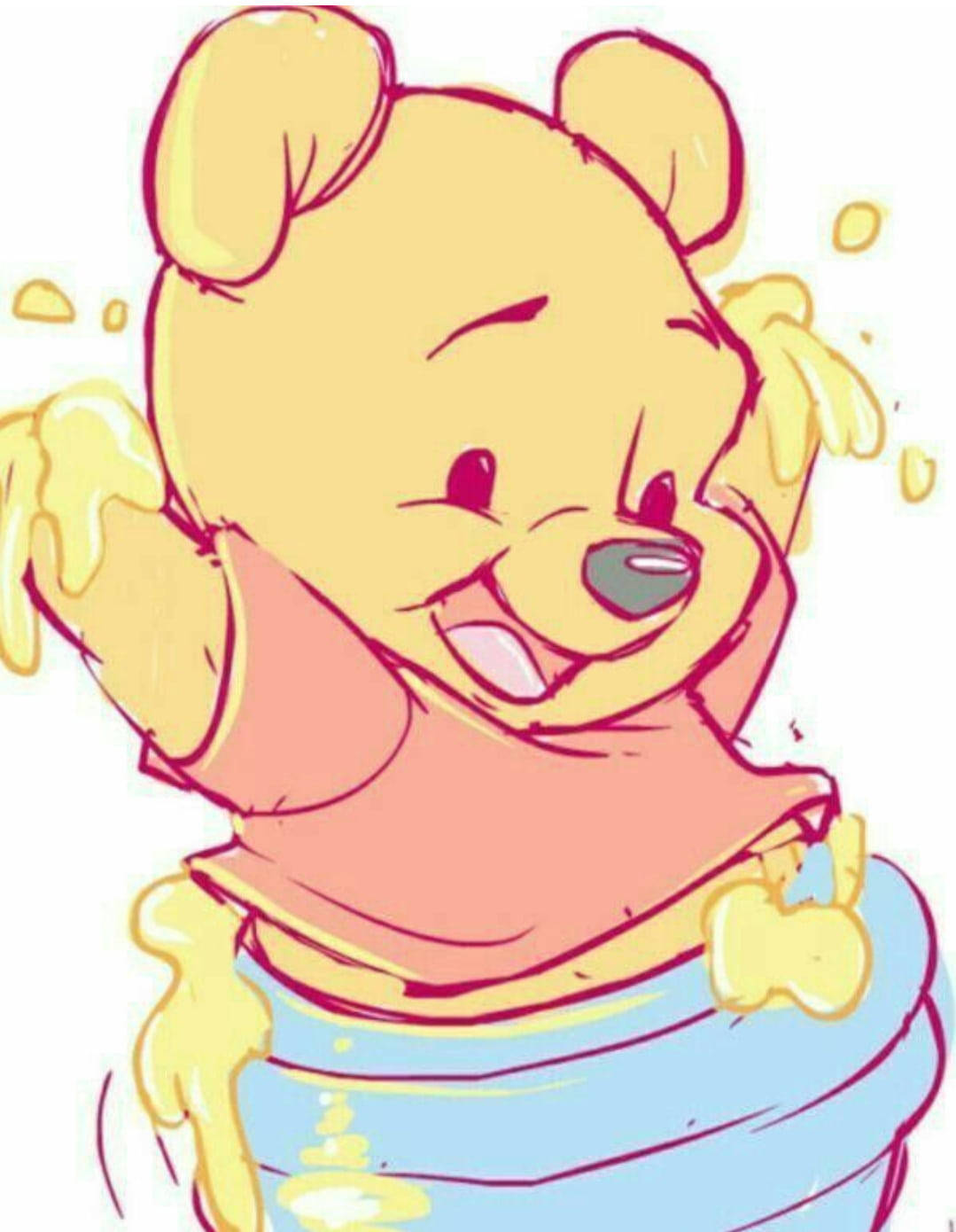 Cute Winnie The Pooh Iphone Honey Happy