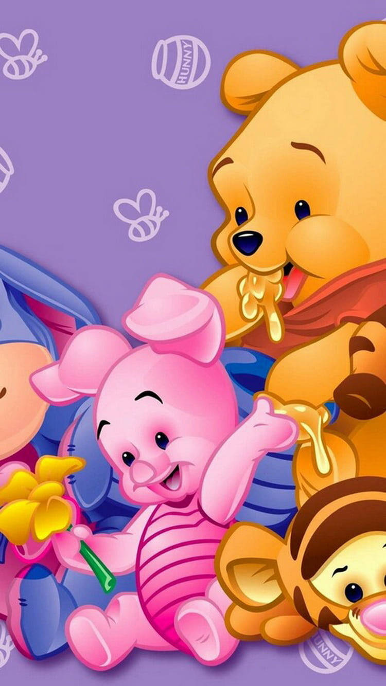 Cute Winnie The Pooh Iphone Hunny Background