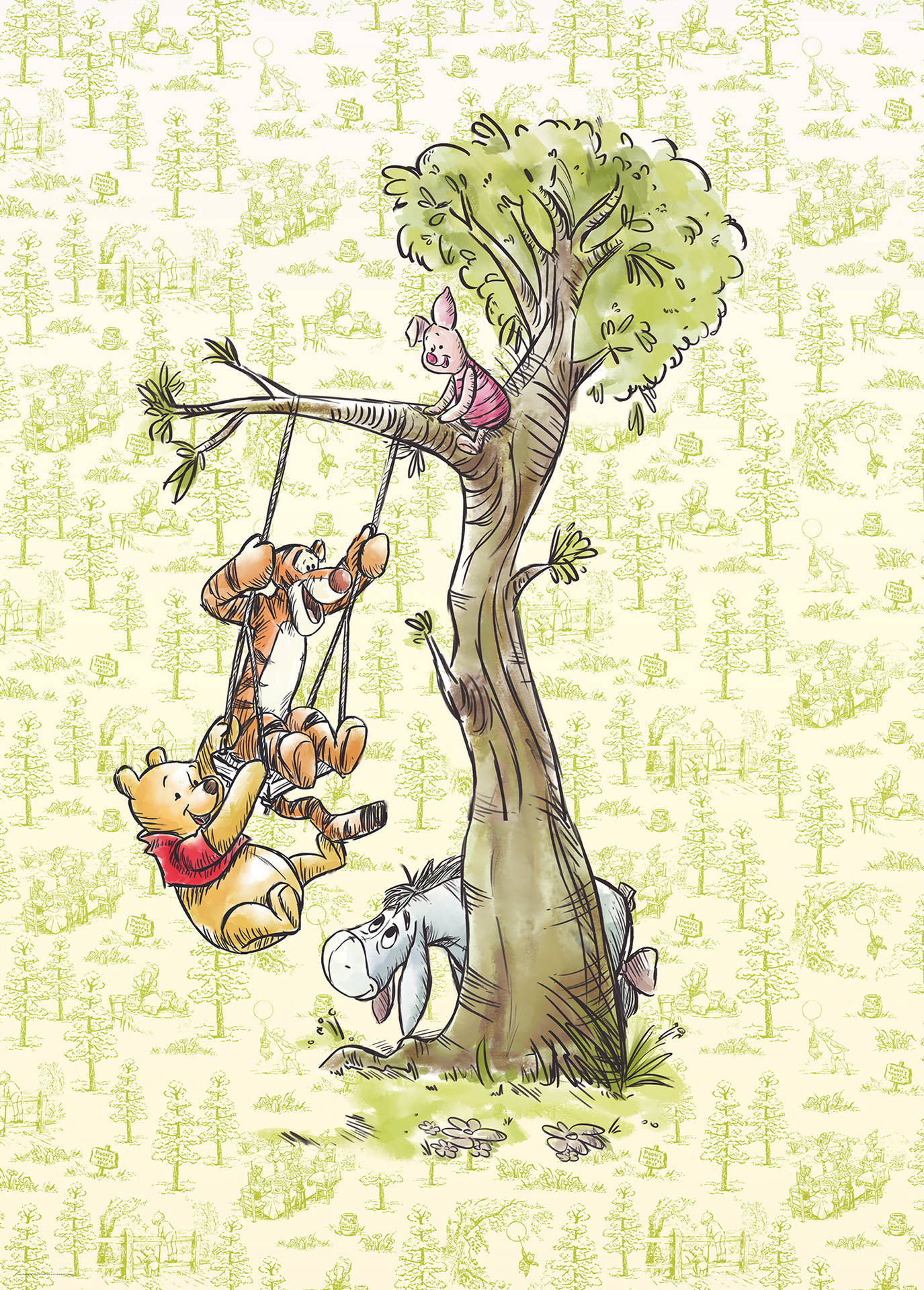 Cute Winnie The Pooh Iphone Tigger Tree Swing